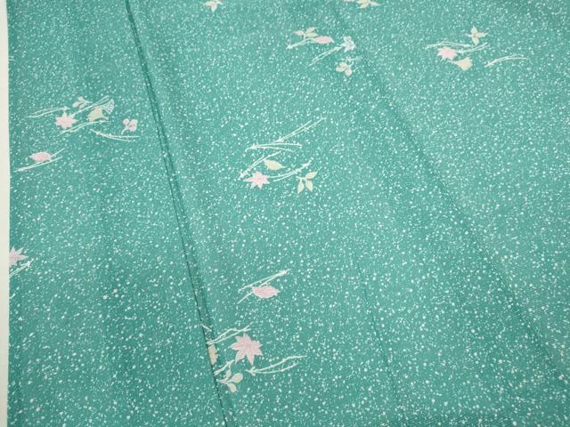 平和屋着物＊夏物 小紋 絽 吹き寄せ文 たたき染め 洗える着物 CABB2375ze