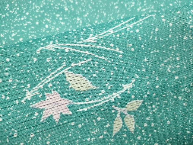平和屋着物＊夏物 小紋 絽 吹き寄せ文 たたき染め 洗える着物 CABB2375ze