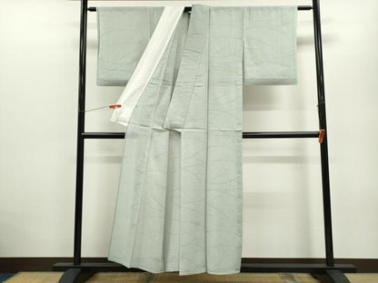 平和屋着物＊夏物 色無地 縦絽 露芝紋紗 秘色色 大丸扱い 正絹 逸品 CABB2379ze