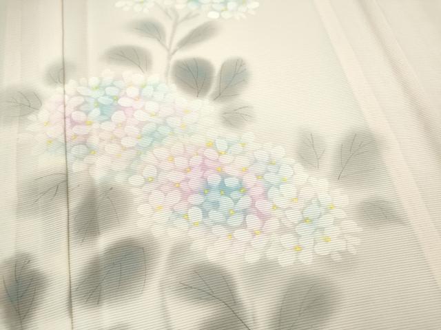 平和屋着物＊夏物　訪問着　絽　手描き　紫陽花　暈し染め　正絹　逸品　CABB2382ze 平和屋着物＊夏物 訪問着 絽 手描き 紫陽花 暈し染め 正絹 逸品 CABB2382ze