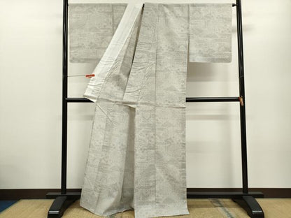 平和屋着物＊夏物　結城紬　夏結城　100亀甲　吉祥文　正絹　逸品　未使用　CABB2383ze