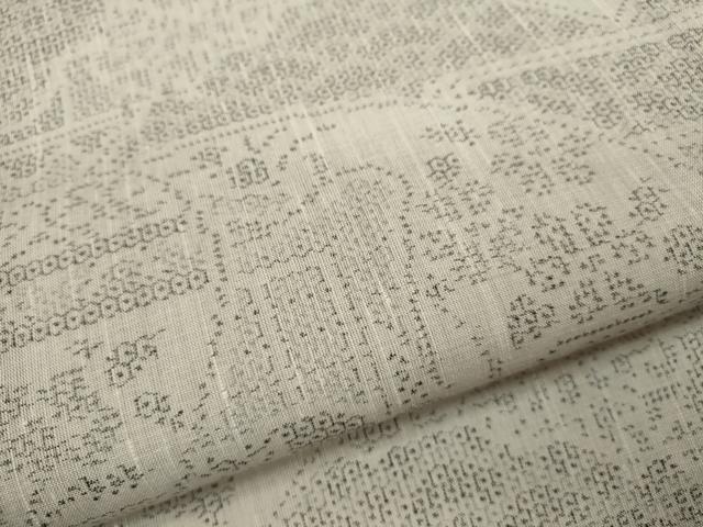 平和屋着物＊夏物　結城紬　夏結城　100亀甲　吉祥文　正絹　逸品　未使用　CABB2383ze