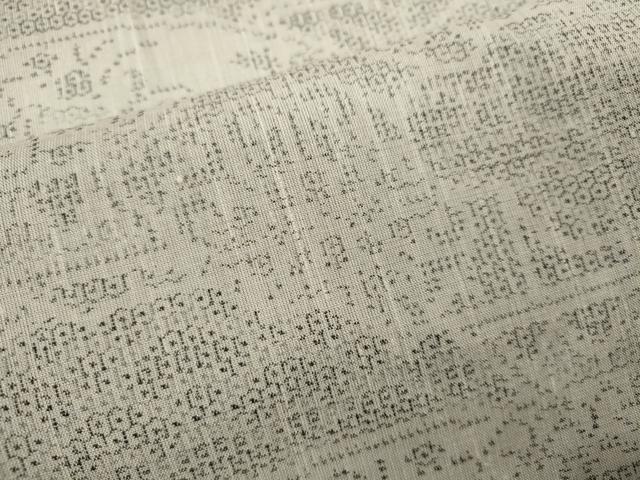 平和屋着物＊夏物　結城紬　夏結城　100亀甲　吉祥文　正絹　逸品　未使用　CABB2383ze