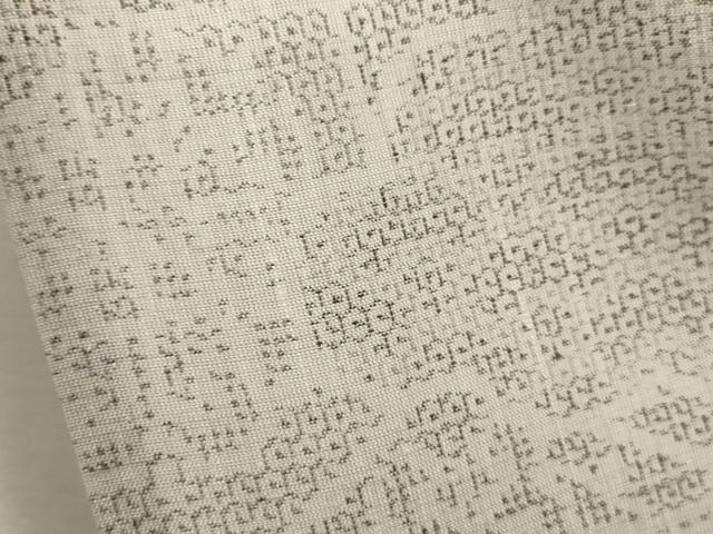 平和屋着物＊夏物　結城紬　夏結城　100亀甲　吉祥文　正絹　逸品　未使用　CABB2383ze