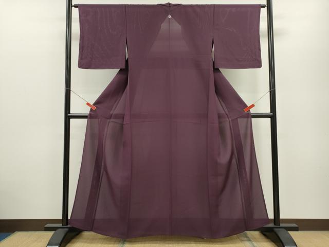 平和屋着物＊夏物 色無地 烏羽色 正絹 逸品 未使用 CABB2385ze
