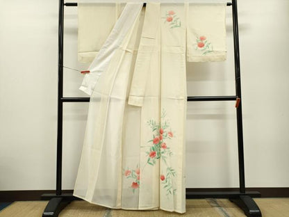 平和屋着物＊夏物 訪問着 絽 枝花文 正絹 逸品 未使用 CABB2388ze