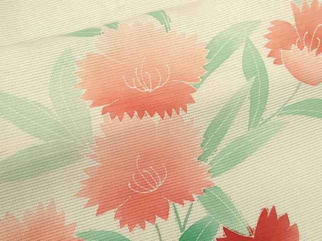 平和屋着物＊夏物 訪問着 絽 枝花文 正絹 逸品 未使用 CABB2388ze