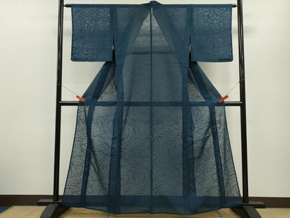 平和屋着物＊夏物 色無地 露芝紋紗 褐返色 正絹 逸品 未使用 CABB2391ze