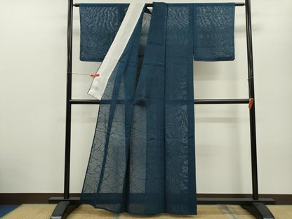 平和屋着物＊夏物 色無地 露芝紋紗 褐返色 正絹 逸品 未使用 CABB2391ze