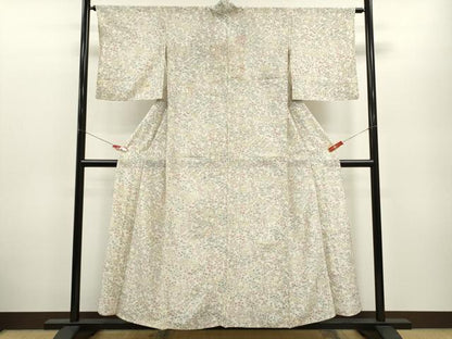 平和屋着物＊夏物 小紋 絽 草花尽くし 正絹 逸品 CABB2395ze