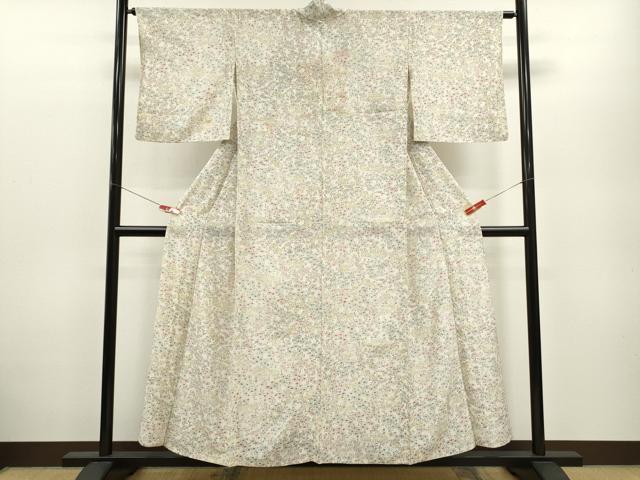 平和屋着物＊夏物 小紋 絽 草花尽くし 正絹 逸品 CABB2395ze