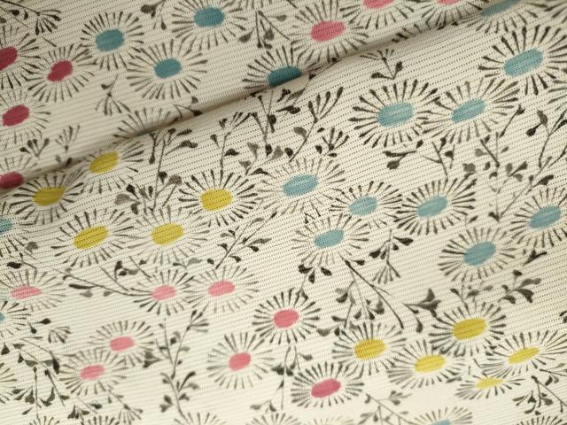 平和屋着物＊夏物 小紋 絽 草花尽くし 正絹 逸品 CABB2395ze