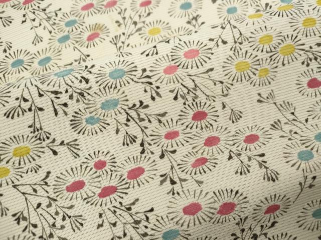 平和屋着物＊夏物 小紋 絽 草花尽くし 正絹 逸品 CABB2395ze