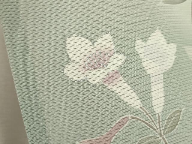 平和屋着物＊夏物 訪問着 絽 駒刺繍 枝花文 暈し染め