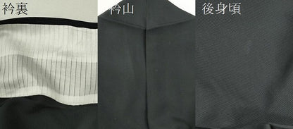 平和屋着物＊夏物　訪問着　手描き　鈴蘭　黒地　金銀彩　正絹　逸品　CABB2397ze