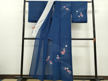 平和屋着物＊夏物 訪問着 絽 駒刺繍 撫子 正絹 逸品 CABB2398ze
