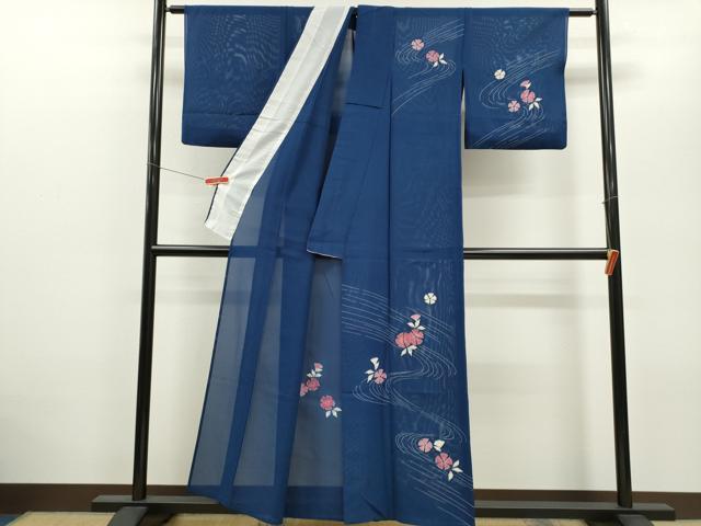 平和屋着物＊夏物 訪問着 絽 駒刺繍 撫子 正絹 逸品 CABB2398ze