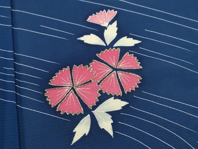 平和屋着物＊夏物 訪問着 絽 駒刺繍 撫子 正絹 逸品 CABB2398ze