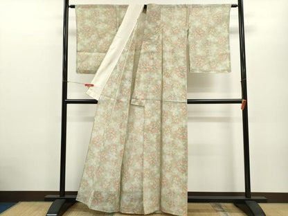 平和屋着物＊夏物 紗紬 舞花文 正絹 逸品 未使用 CABB2399ze