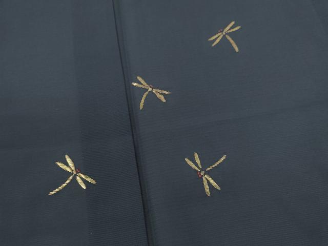 平和屋着物＊夏物 訪問着 絽 竹屋町刺繍 トンボ 金糸 正絹 逸品 CABB2400ze