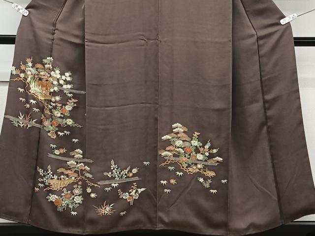 平和屋着物□訪問着 駒刺繍 風景花文 金彩 正絹 逸品 CABB2415xi