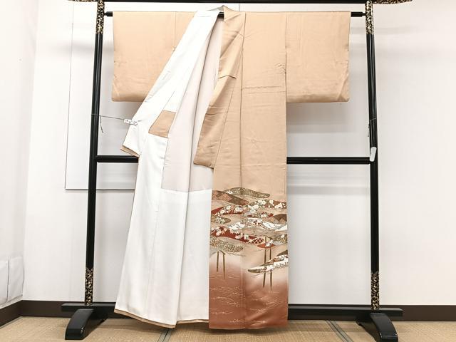 平和屋着物■豪華色留袖　松文　吉祥花文　暈し染め　金彩　正絹　逸品　CABB2430xi
