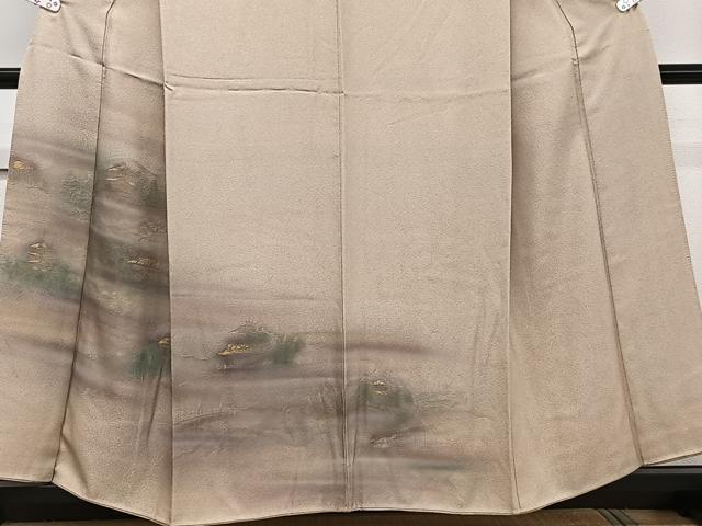 平和屋着物■色留訪問着　風景文　暈し染め　金彩　正絹　逸品　CABB2457xi