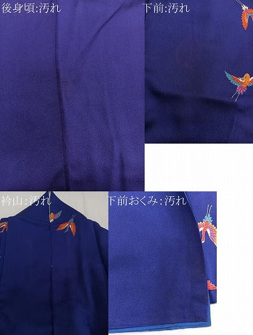 平和屋着物■上質な小紋　飛鶴文　銀彩　正絹　逸品　CABB2484xi