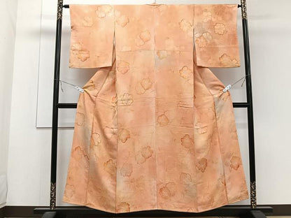平和屋着物■上質な小紋　地紋お越し　舞花文　暈し染め　正絹　逸品　CABB2491xi