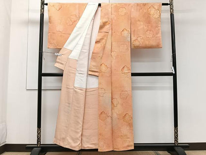 平和屋着物■上質な小紋　地紋お越し　舞花文　暈し染め　正絹　逸品　CABB2491xi