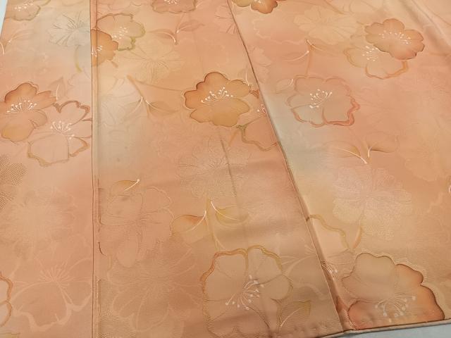 平和屋着物■上質な小紋　地紋お越し　舞花文　暈し染め　正絹　逸品　CABB2491xi