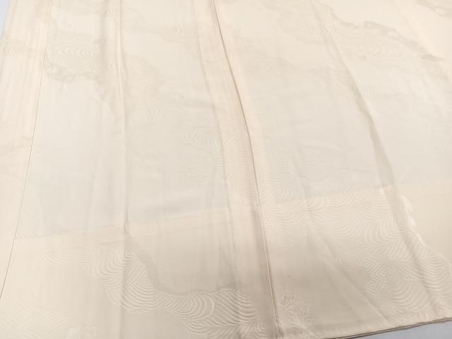 平和屋着物■長襦袢　無双仕立て　道長地紋　雄黄色　正絹　逸品　CABB2494xi