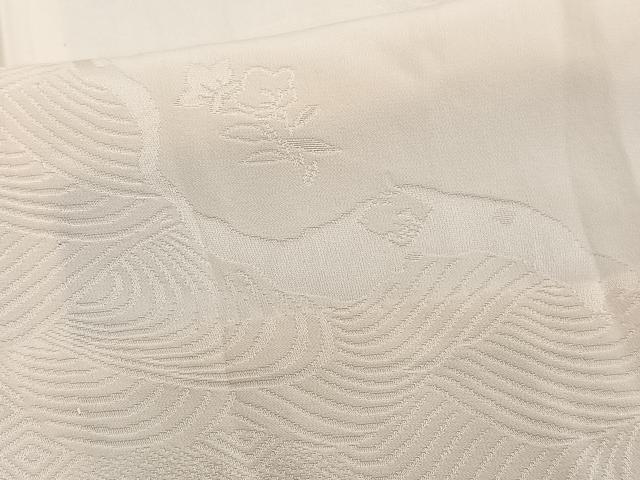 平和屋着物■長襦袢　無双仕立て　道長地紋　雄黄色　正絹　逸品　CABB2494xi