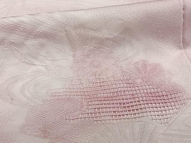 平和屋着物■色留訪問着　刺繍　檜扇花文　暈し染め　正絹　逸品　CABB2509xi