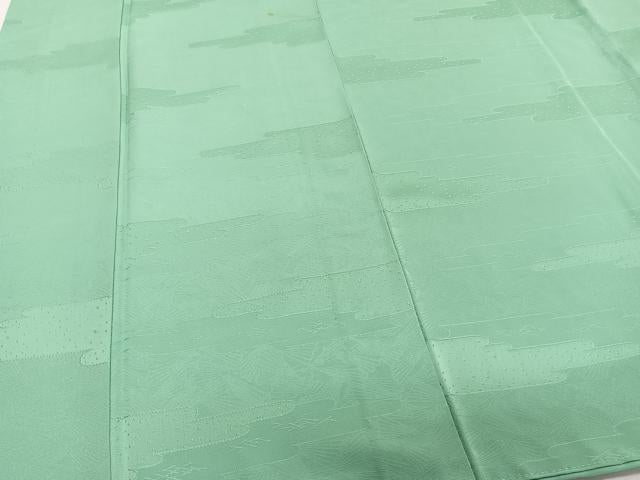 平和屋着物■上質な色無地　絵霞地紋　若竹色　正絹　逸品　CABB2512xi