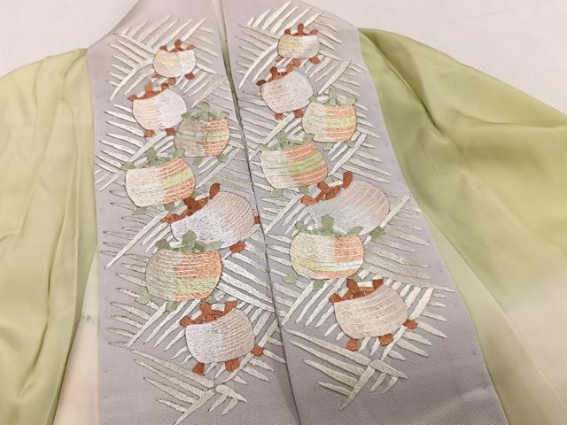 平和屋着物□長襦袢 無双仕立て 霞文 暈し染め 半衿刺繍 正絹