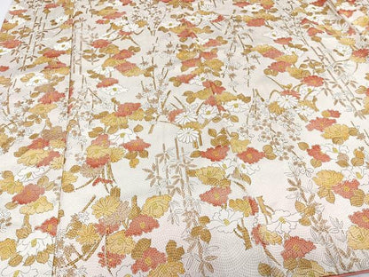 平和屋着物■上質な小紋　吉祥花文　金彩　正絹　逸品　CABB2550xi