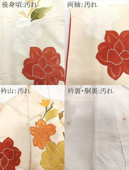 平和屋着物■上質な小紋　地紋お越し　枝花文　正絹　逸品　CABB2558xi