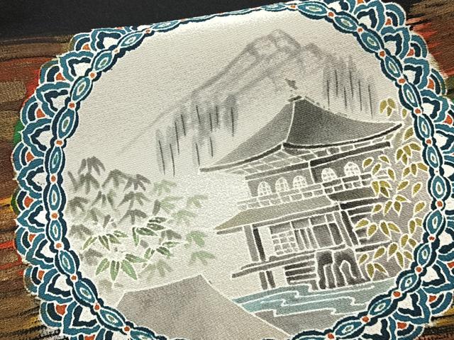 平和屋着物■豪華黒留袖　作家物　手描き　京百景　金閣寺　憲山　暈し染め　金彩　正絹　逸品　CABB2579xi