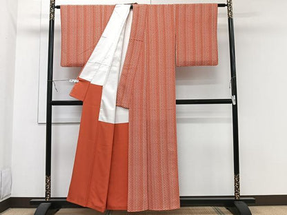 平和屋着物■上質な小紋　花間道　正絹　逸品　CABB2608xi