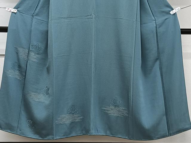平和屋着物■色留訪問着　総刺繍　草花文　金糸　正絹　逸品　CABB2624xi