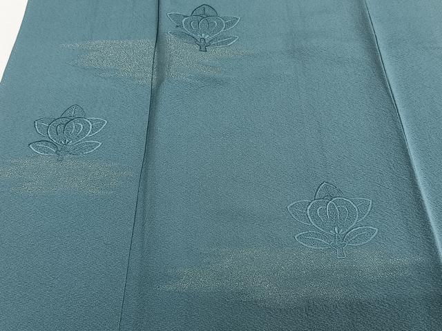 平和屋着物■色留訪問着　総刺繍　草花文　金糸　正絹　逸品　CABB2624xi