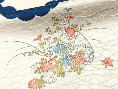平和屋着物■上質な小紋　雲取り花籠文　金彩　正絹　逸品　CABB2629xi