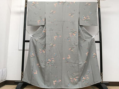 平和屋着物■上質な小紋　吉祥花文　金彩　正絹　逸品　CABB2638xi