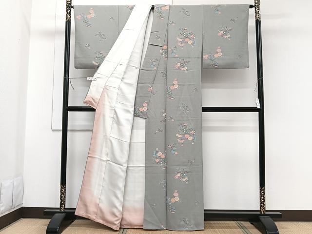 平和屋着物■上質な小紋　吉祥花文　金彩　正絹　逸品　CABB2638xi