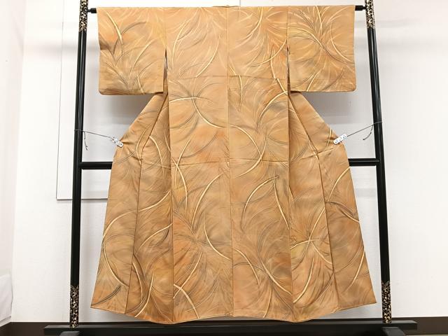 平和屋着物■上質な小紋　地紋お越し　流水文　暈し染め　正絹　逸品　CABB2714xi