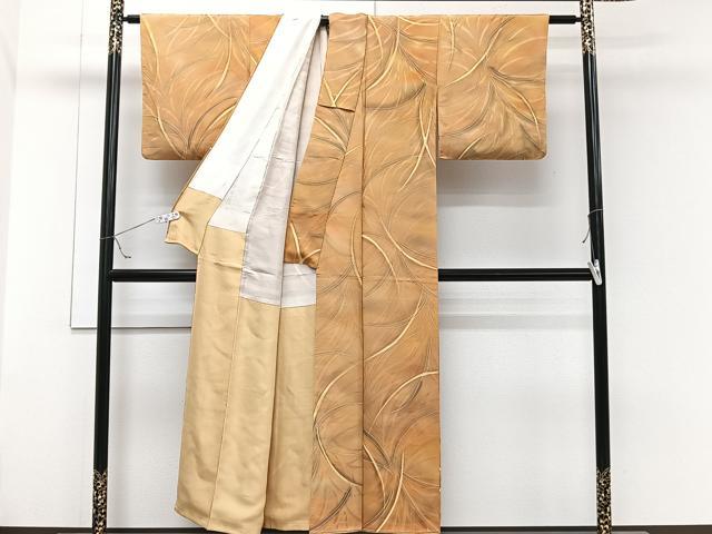 平和屋着物■上質な小紋　地紋お越し　流水文　暈し染め　正絹　逸品　CABB2714xi