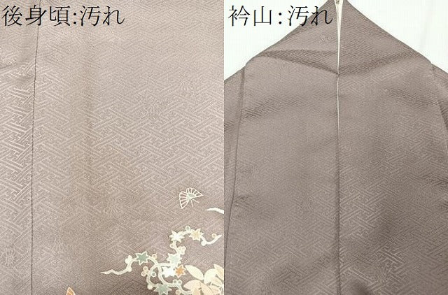 平和屋着物■豪華色留袖 刺繍 花蝶文 金彩 正絹 逸品 CABB2731xi