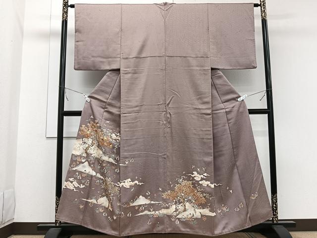 平和屋着物■豪華色留袖 刺繍 花蝶文 金彩 正絹 逸品 CABB2731xi