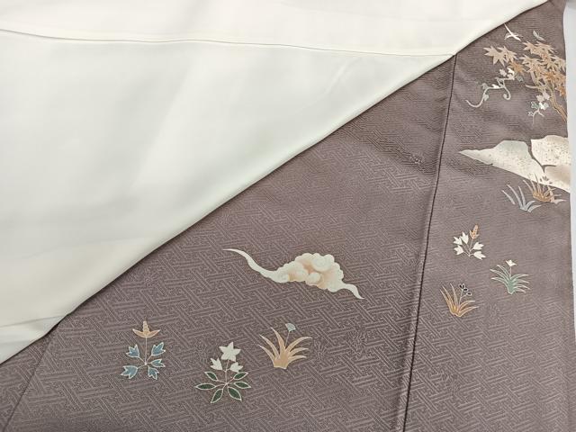 平和屋着物■豪華色留袖 刺繍 花蝶文 金彩 正絹 逸品 CABB2731xi